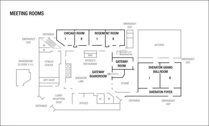 Sheraton OHare Hotel Floor Plan